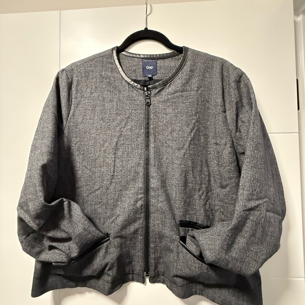 Gap-Gray Zip-Up Jacket